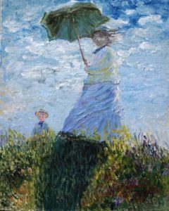 After Camille Monet and son Jean on the Hill